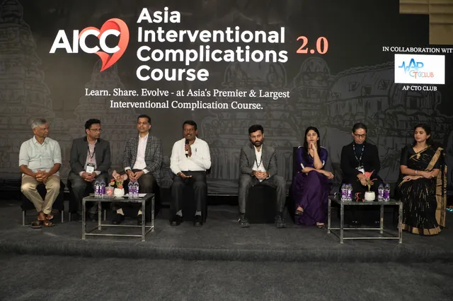The opening panel seated on the AICC 2.0 stage